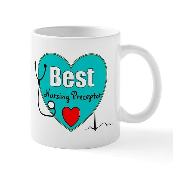 CafePress - Best Nursing Preceptor Blue Mugs - 11 oz Ceramic Mug - Novelty Coffee Tea Cup
