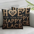 thumbnail image 3 of nygtbtfer  Pillow Covers Rusted Black Home is Our Happy Place Quotes Decor Housewarming Gifts Rectangular Decorative Cushion Cover PL White, 3 of 7