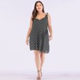 thumbnail image 3 of Vestido de mujer, cuello en V, sin mangas, con tirantes finos, sin espalda, vintage Eccomum XL negro, 3 of 6