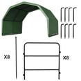 thumbnail image 3 of YOHKOH Portable Horse Corral with Shelter, Heavy-Duty Outdoor Livestock Pen & Waterproof Cover, All-Weather Steel Frame Shelter System for Goats, Sheep, Calves, 3 of 6