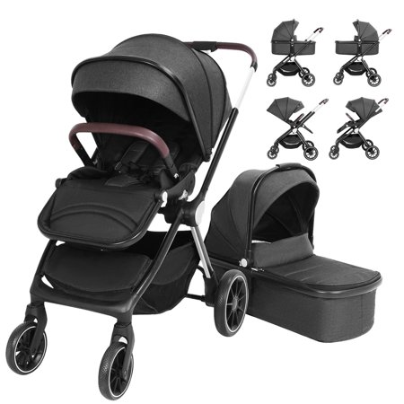 SIMPLGIRL Baby Stroller with Removable Bassinet and Reversible Seat - Full-Size Stroller for Enhanced Baby Comfort - Effortless Glide Toddler Stroller C29