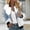 White#5, variant on Drovellove Women's Casual Long Sleeve Zip Front Jacket with Pockets | Lightweight Printed Layer for Home, Work, or Weekend Errands - Soft Stretch Knit, Round Neck, Everyday Topper