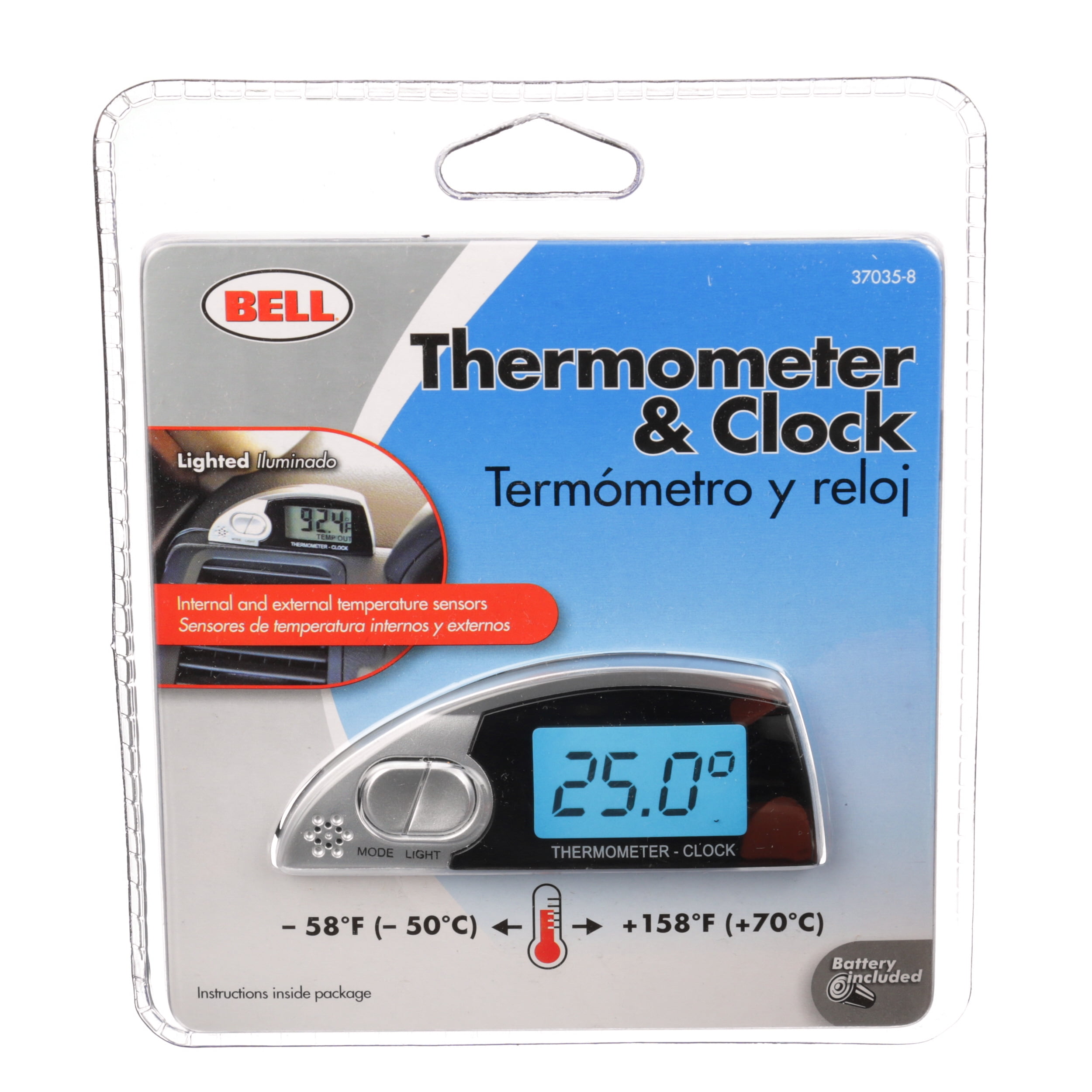 HR Auto Comfort Richter 4696 Universal Car Compact Classic Analogue Square  Thermometer