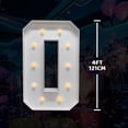 thumbnail image 4 of ZFUNBO 4FT Light Up Marquee Numbers, Warm LED Large Lighted Marquee Number 0 for 10th 20th 30th Birthday Decoration, Giant Mosaic Light up Number Balloons Anniversary Party Wedding Decoration, 4 of 9