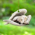thumbnail image 3 of Car Angel Puppy Sleeping Car Trailer dentro del espejo retrovisor Penda decorativa Wmkox8yii fhajkh780, 3 of 6