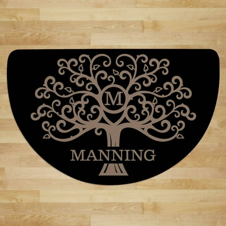 1/2 Round Door Mat - Welcome Tree Personalized Half Round Doormat