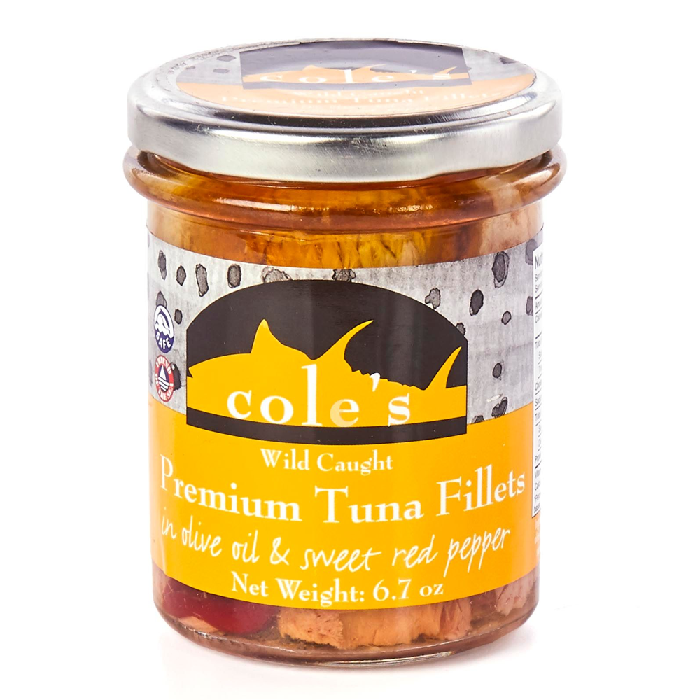 (Pack of 6) Cole's Premium Skipjack Tuna Fillets in Olive Oil with