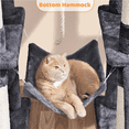 thumbnail image 6 of Renwick 54″ Tall Multilevel Plush Cat Tree with Hammock Scratching Posts, Dark Gray, 6 of 9