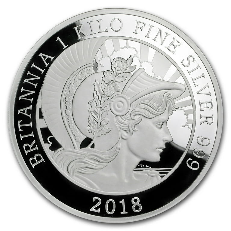 純銀貨　5個セット　Britannia 2018 .999 silver Great Britain 2018 £2 Silver Britannia 1oz .999 Coin