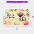 thumbnail image 5 of Best Pug Mom Ever Happy Mother's Day 7x5in Folded Greeting Card Dog Lover Gifts Single Note Card with Envelope - 02002, 5 of 5