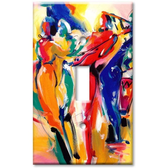 Art Plates brand - Single Gang Toggle Wall Plate - Dancing