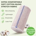 thumbnail image 4 of CHL-4 Rouleaux Bandage Élastique avec Fermeture Automatique, Bandage Auto-Adhésif en Coton Premium 4 Pouces X 5yd Sans Latex, Bandage de Compression Lavable Réutilisable pour Premiers Soins au Mollet pour Sports Médicaux, 4 of 4