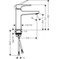 thumbnail image 3 of Hansgrohe 74510 Metropol 1.2 (GPM) Single Hole Bathroom Faucet - Nickel, 3 of 3