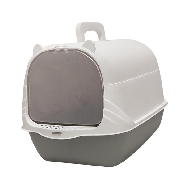 Caja de Arena para Gatos Yuyangstore Grande con Tapa Gris Cajas de Arena para Gatos Grandes