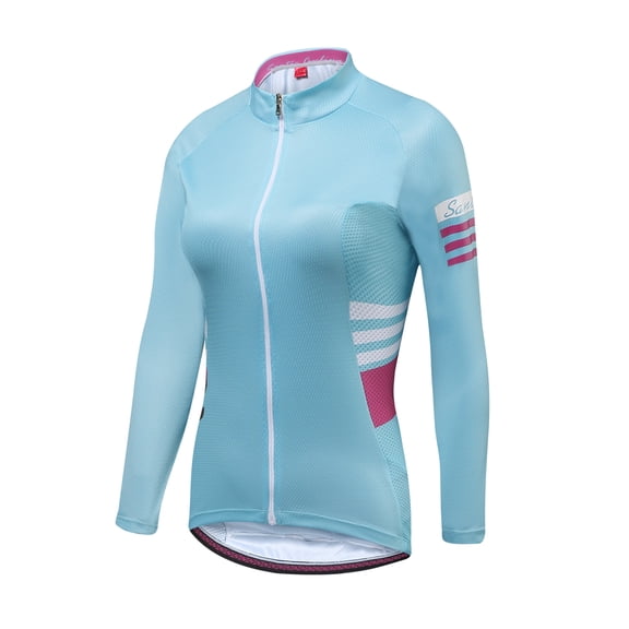 Santic Cycling Jersey Women's Long Sleeve Tops Bike Jersey Bicycle Jacket Olivia