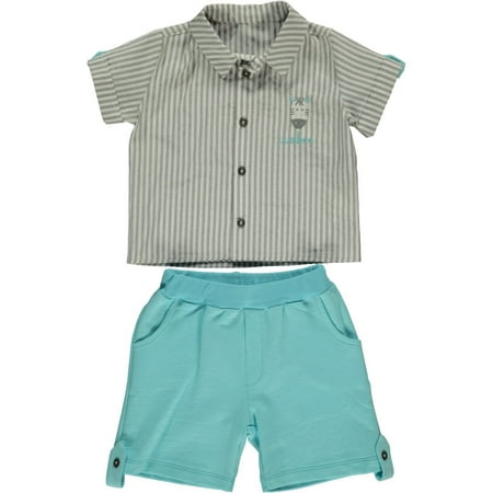 

Zebra 2-Piece Shirt & Shorts Set