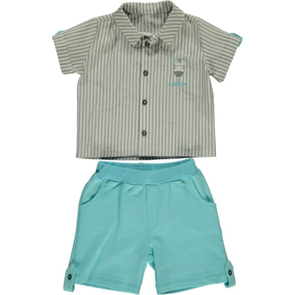 Zebra 2-Piece Shirt & Shorts Set