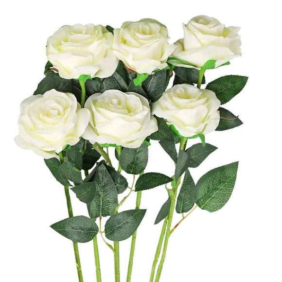 6pcs decoración de flores artificiales flor de simulación única flor decorativa regalo