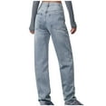 thumbnail image 4 of YYDGH Women Wide Leg Jeans High Waist Baggy Jeans Loose Boyfriend Jeans Denim Pants Y2K Blue-1 XS, 4 of 7