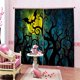 thumbnail image 4 of Cortinas de dibujos animados Tratamientos de la ventana de Halloween Luna Casa Decoración Drapes Decoraciones de Navidad Accesorios de la sala creativa l Paquete de 2 Advancent HA011128-03, 4 of 7