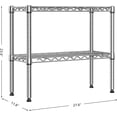 thumbnail image 6 of (2 Pack) M MZG 220 lbs 2 Tier Storage Rack Metal Wire Shelving Unit, Chrome 11.8" D x 27.6" W x 23.4" H, 6 of 8