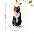 thumbnail image 3 of Cute Tuxedo Cat Pink Bowtie Canvas Print, Living Room Bedroom Cafe Bar Wall Decor, 3 of 8
