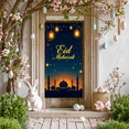 thumbnail image 6 of LUUFILx Eid Mubarak Backdrop Party Banners Islamic Celebration Decorations Festive Background Lanterns Mosque Stars Decoration Event Supplies Ramadan, 6 of 8