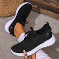 thumbnail image 6 of NOKIO Women 𝖫a𝖼e Up Sneakers Lightweight Knit Sport Shoes Breathable Gym Workout Shoes Comfortable Soft Sole Running Shoes for Hiking Jogging Training Wear, 6 of 9