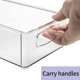 thumbnail image 3 of Pack of 2 Clear Refrigerator Storage Boxes - Kitchen Storage Box with Handles 25 x 10 x 7.5 cm, 3 of 5