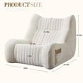 thumbnail image 6 of CQSXDA Oversized Comfy Bean Bag Chair in Plush Fabric with Armrests - Lazy Floor Sofa for Living Room and Bedroom,White, 6 of 15