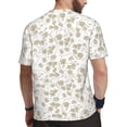 thumbnail image 2 of Wukai Vintage Stylized White Color Print Men's Short-Sleeved Mesh T-Shirt,Quick-Dry Short Sleeve Workout T-Shirt-4X-Large, 2 of 8