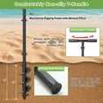 thumbnail image 3 of Post Hole Digger, Hand Auger Spiral Drill for Planting, 38 Inch Long Post Hole Digger Manual Earth Auger for Fence Posts, Sand, Bulb, Seedlings, Tree, Mail Box, Non Slip T Handle, 3 of 7
