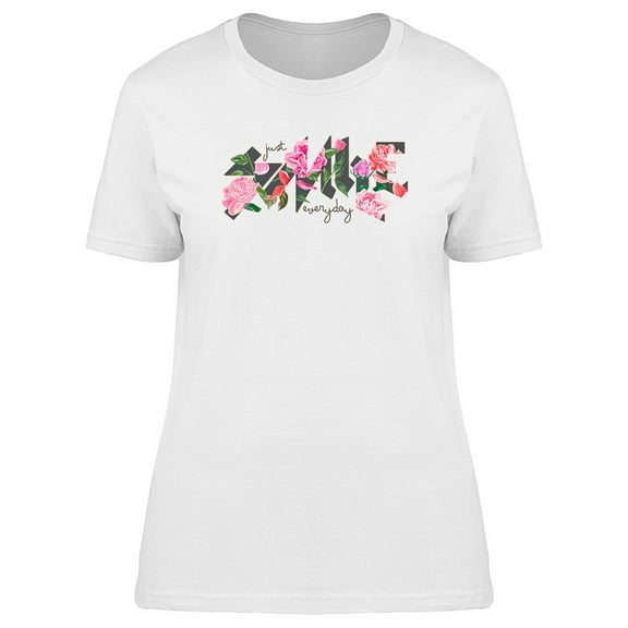 Smile Everyday Graphic T-Shirt Women -Image by Shutterstock, Female XX-Large