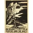 thumbnail image 2 of H. B. Matthews 11x14 Gold Ornate Wood Frame and Double Matted Museum Art Print Titled - On Guard! It's a Pretty Big Job for One Bird! Join the Navy! (1917), 2 of 4
