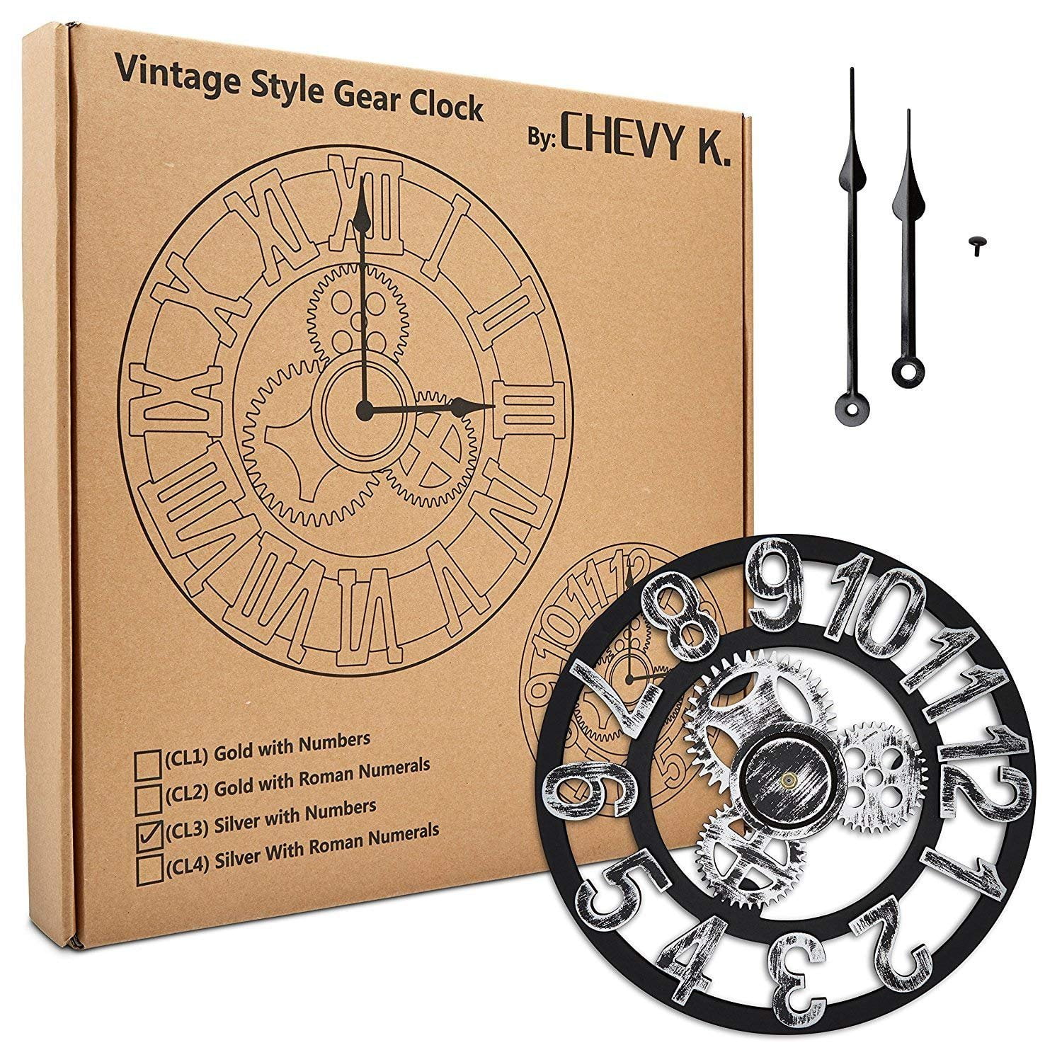Ar 16x16 Inch Antique Wooden Handmade Wall Clock For Home Office Wall Clock For Hall Amazon In Home Kitchen