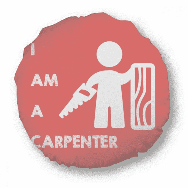 Sawboard Carpenter Job Art Deco Fashion Round Throw Pillow Home Decoration Cushion