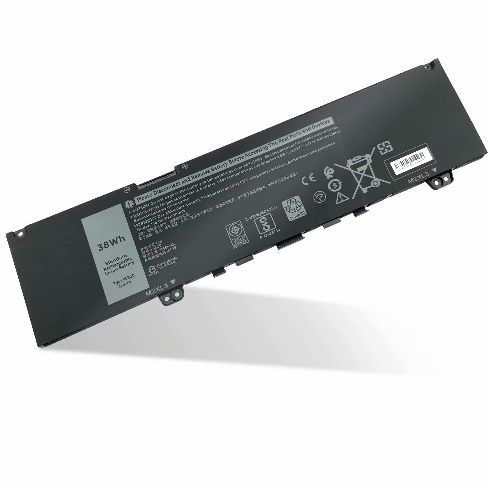 F62g0 Battery Replacement For Dell Inspiron 13 7000 7370 7380 7386 5370 7373 2 In 1 Pg Vostro 13 5370 D1525s R1605s Series Laptop F62go Rpjc3 0rpjc3 39dy5 039dy5 38wh 11 4v 3166mah Walmart Com Walmart Com