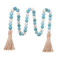 thumbnail image 2 of Cuentas de madera con borlas para decoración del hogar, cuentas de oración con borlas de 100 cm Azul, 2 of 6