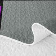 thumbnail image 5 of Castle Fairy Minimalism Color Block Quilt King 3 Pieces,Mid Century Square Layout King Coverlet Set,Purple Gray Black,1 Bedspread and 2 Pillowcases, 5 of 7