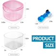 thumbnail image 2 of EZEELAI Travel Denture Case Denture Soaking Container with Brush, Denture Cleaning Case Retainer Bath Box Case False Teeth Container - Leak Proof & Lid Waterproof - Transparent Pink, 2 of 8