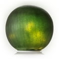 thumbnail image 3 of Alpine Corporation 7" Textured Glass Light-Up Gazing Globe, Green, 3 of 12