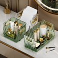 thumbnail image 2 of [] 6pcs Transparent Makeup Organizer Desktop Storage Box with Non-slip Mats Vanity Organizer Cosmetic Storage Organizer Mini Desk Storage Basket for Office Bathroom, 2 of 6