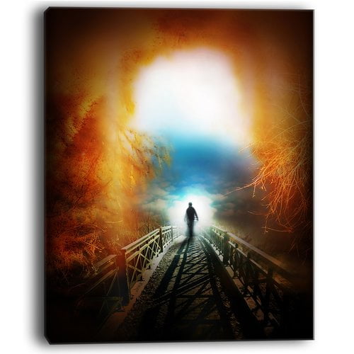 Design Art Life After Death Large Tunnel Modern Landscape Graphic Art On Wrapped Canvas Walmart Com Walmart Com