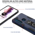 thumbnail image 4 of CoverON Motorola Moto one fusion Phone Case, KickStand Ring Loop Holder Rugged Cover Magnetic Slide Stand, Navy Blue, 4 of 9