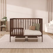 Dream On Me Synergy 5 in 1 Convertible Crib in Walnut Brown, Greenguard Gold Certified