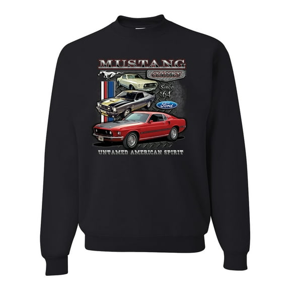 Wild Bobby Ford Mustang Untamed Spirit Mens Cars and Trucks Unisex Crewneck Sweatshirt