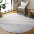 thumbnail image 2 of SAFAVIEH Martha Stewart Serenity Idella Striped Area Rug, Ivory/Charcoal, 6'7" x 6'7" Round, 2 of 10