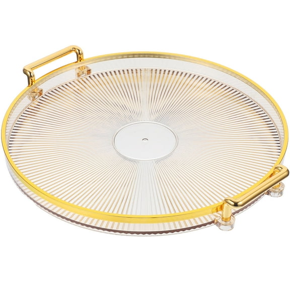UPOUART Elegant Round Serving Tray in Gold for Candy Dessert and Snack Storage