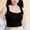 Black, variant on Women' s Plus Size Seamless Push-Up Bra Backless Comfortable Everyday Underwire-Free Lingerie with Supportive Lift and Elegant Bare-Back Design Size 3XL
