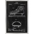 thumbnail image 1 of Blackboard Patent - Hockey Shoe - Lantern Press Artwork (24x36 Giclee Art Print, Gallery Framed, Silver Wood), 1 of 1